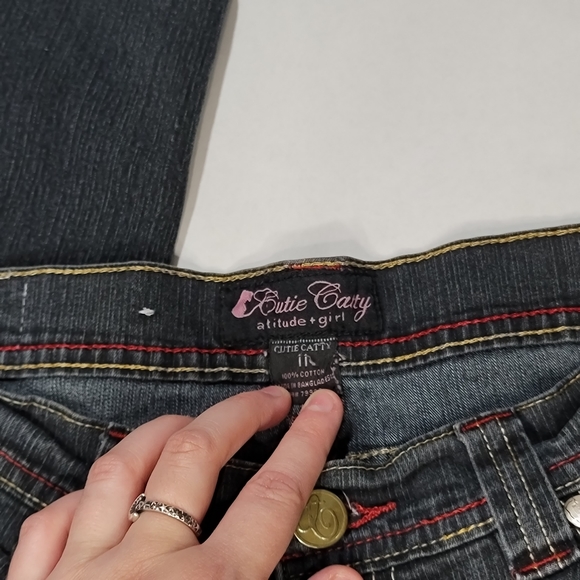 Y2k cutie catty attitude apple pocket jeans - Picture 7 of 7
